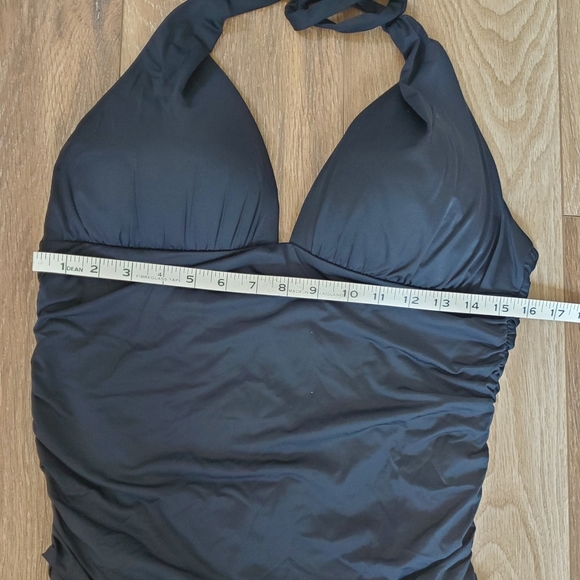 EUC La Vie En Rose one-piece halter-neck swimsuit, size XL, black - Picture 6 of 9
